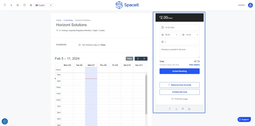 Step three of how to make a payment using Stripe: Listing page with date picker highlighted